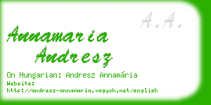 annamaria andresz business card