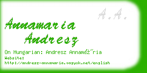 annamaria andresz business card